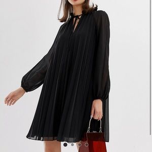 ASOS trapeze pleated mini dress